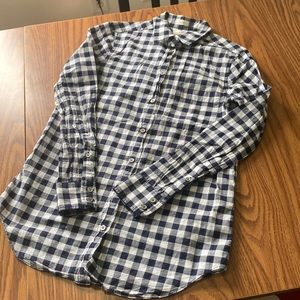 Jcrew plaid long sleeve shirt xxsmall